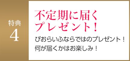 不定期に届くプレゼント！